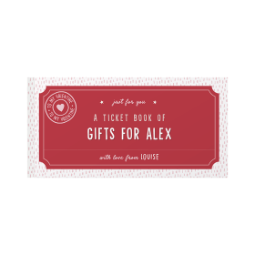 Personalised Book Of Relationship Tickets Dark Pink by FROM YOU TO ME