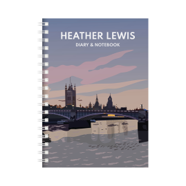 Personalised Lambeth Bridge London Combined Diary & Notebook