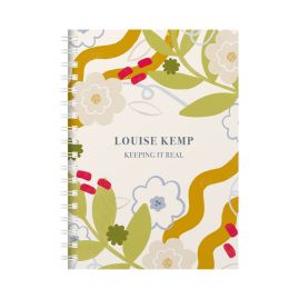 Flowers blooming wiro bound diary cut out