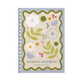 Floral panel diary cut out