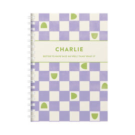 Personalised Funky Squares Diary Purple by FROM YOU TO ME
