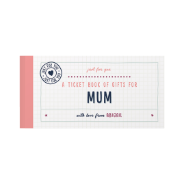 Personalised Book Of Giftable Tickets White by FROM YOU TO ME