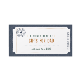 Personalised Book Of Giftable Tickets for Dad/Grandad Navy Version by FROM YOU TO ME
