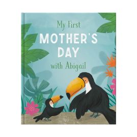 Book cover with two toucans and the title "My First Mother's Day with Abigail."
