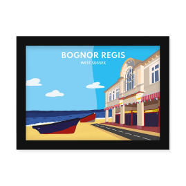 Bognor Regis Print or Framed Print Black Frame by Jezzie Hill