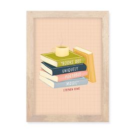 Books Are Uniquely Portable Magic Oak Effect Frame