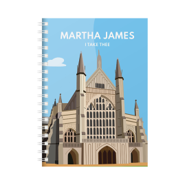 Personalised Winchester Cathedral London Combined Diary & Notebook