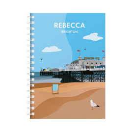 Personalised The Pier Brighton Combined Diary & Notebook