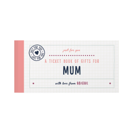 Personalised Book Of Giftable Tickets White by FROM YOU TO ME