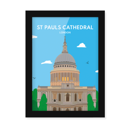 St Pauls Cathedral London Print Black Frame by FROM YOU TO ME
