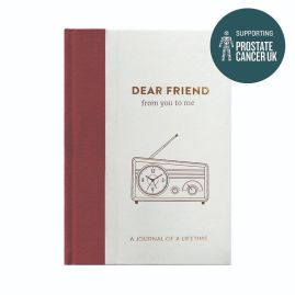 Dear Friend Gift Book, 10% of sales supports Prostate Cancer UK badge.