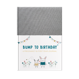 Bump to Birthday pregnancy & first year journal (Foil & Fabric) by FROM YOU TO ME