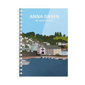 Personalised Dittisham Devon Combined Diary & Notebook