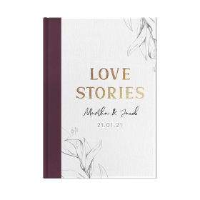 Personalised Love Stories hardback colour anniversary & relationship journal cover by FROM YOU TO ME
