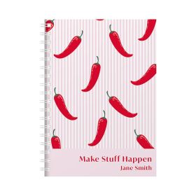 Personalised Chilli Combined Diary & Notebook