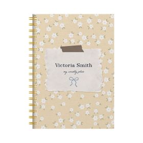 Personalised Butter Bloom Combined Diary & Notebook