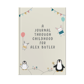Personalised A Journal Through Childhood a journal to capture memories of childhood by FROM YOU TO ME Baby Natural colour hard back cover