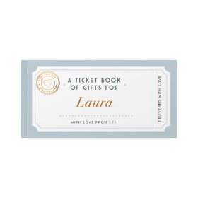 Personalised Book Of Giftable Tickets Blue by FROM YOU TO ME