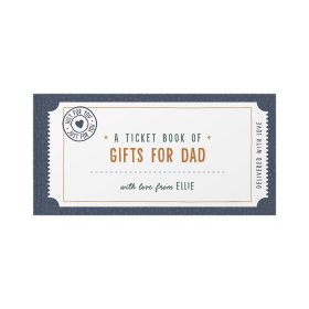 Personalised Book Of Giftable Tickets for Dad/Grandad Navy Version by FROM YOU TO ME