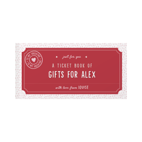 Personalised Book Of Relationship Tickets Dark Pink by FROM YOU TO ME