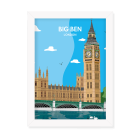 Big Ben London Print White Frame by FROM YOU TO ME