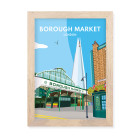 Borough Market London Print Oak Effect Frame by FROM YOU TO ME