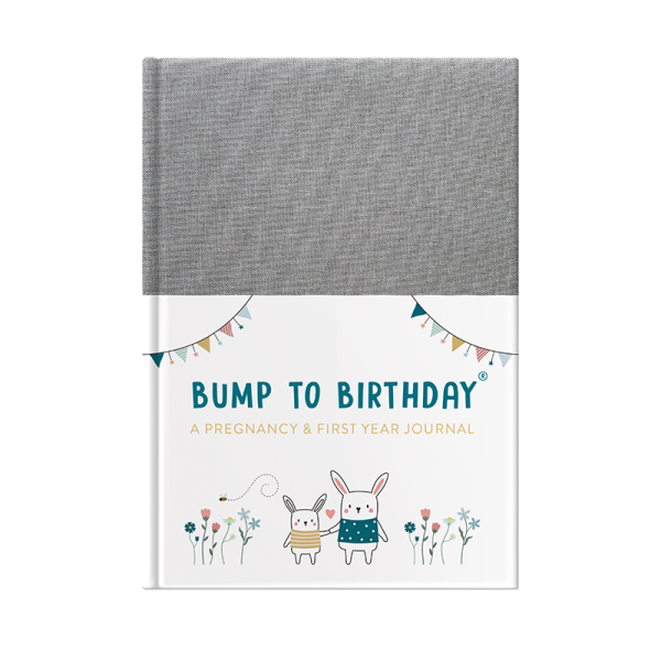 Bump to Birthday pregnancy & first year journal (Foil & Fabric) by FROM YOU TO ME