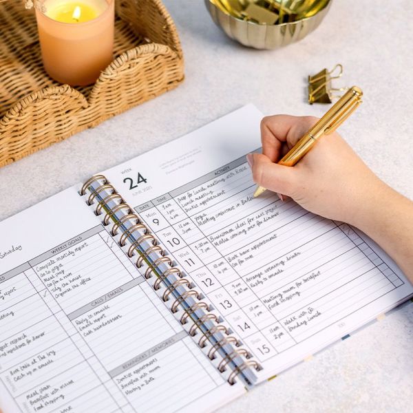 Personalised Blooms Of Joy Combined Diary & Notebook