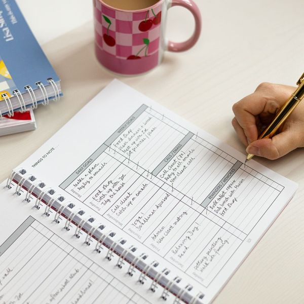 Personalised Cherries Combined Diary & Notebook