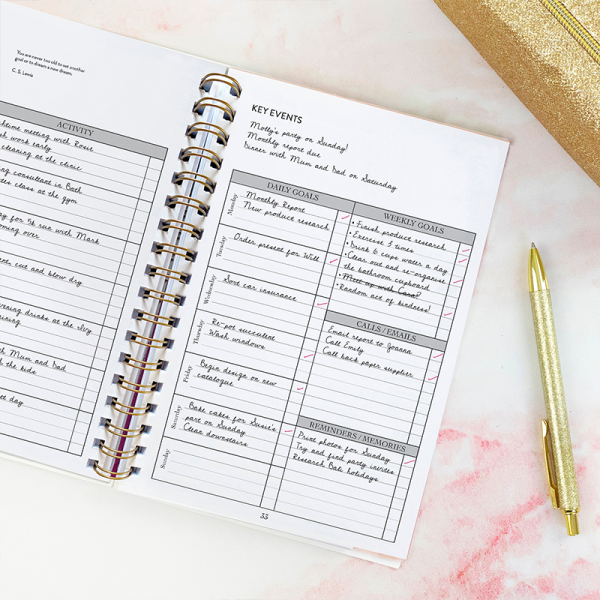 Personalised Cherries Combined Diary & Notebook