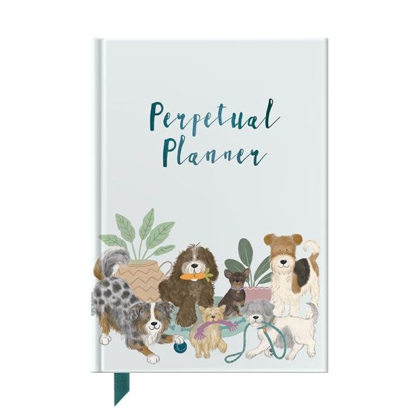 Dog themed planner front cover.