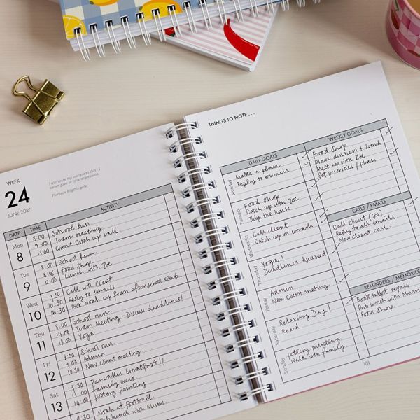 Personalised Lemons Combined Diary & Notebook