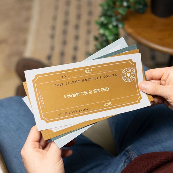 Personalised Book Of Giftable Tickets For Dads, Grandads, Brothers, Friends (Delivered Free)