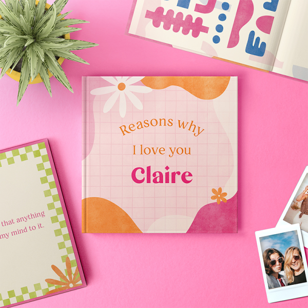 Personalised Funky Pink Reasons Why Gift Book