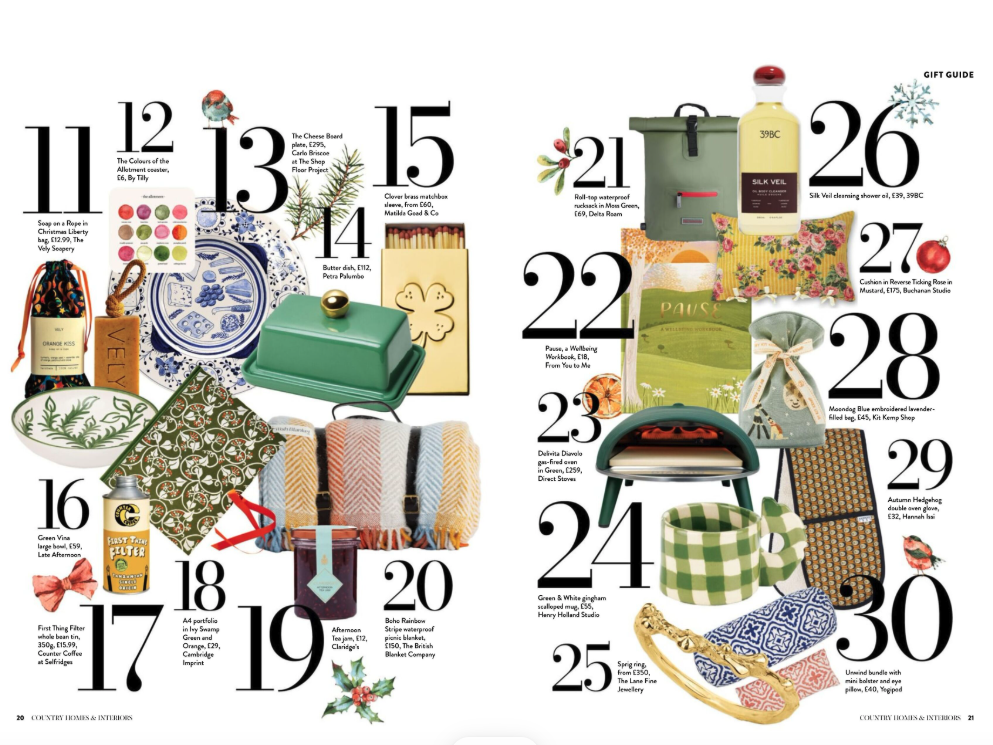 Press Coverage: Country Homes &amp; Interiors Christmas Gift Guide 2025