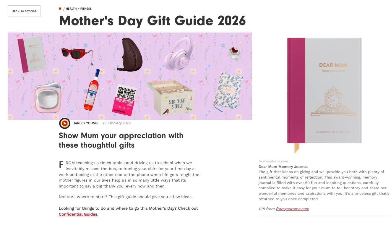Press Coverage: Confidential's Mother's Day Gift Guide 2026